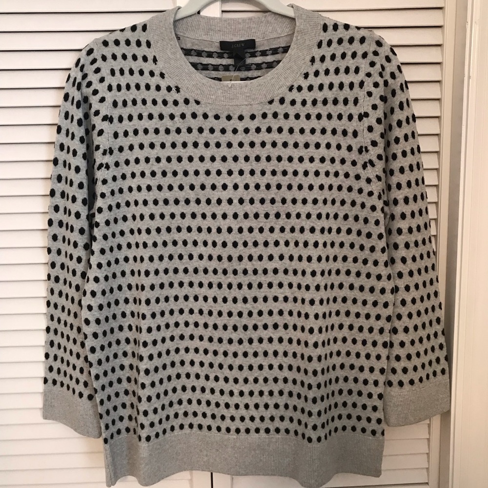J Crew Polka Dot Sweater
